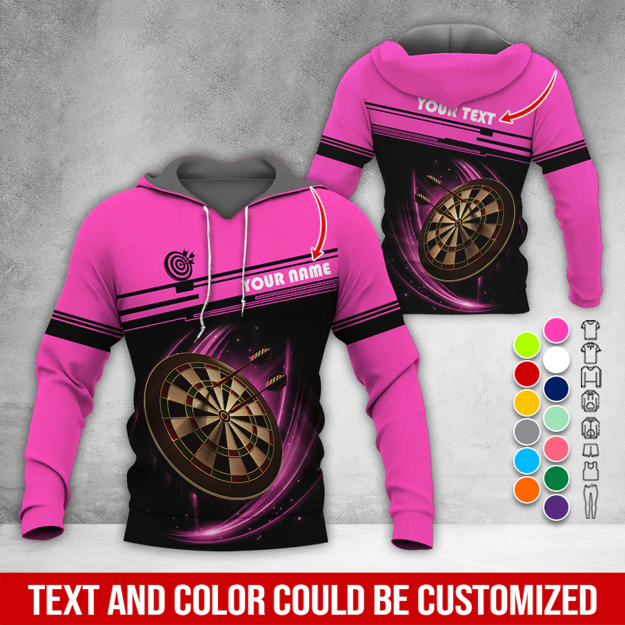Personalized Name & Text Darts Premium Hoodie, Darts Is My Life Hoodie , Perfect Gift For Darts Lovers, Friend, Family - Image 9