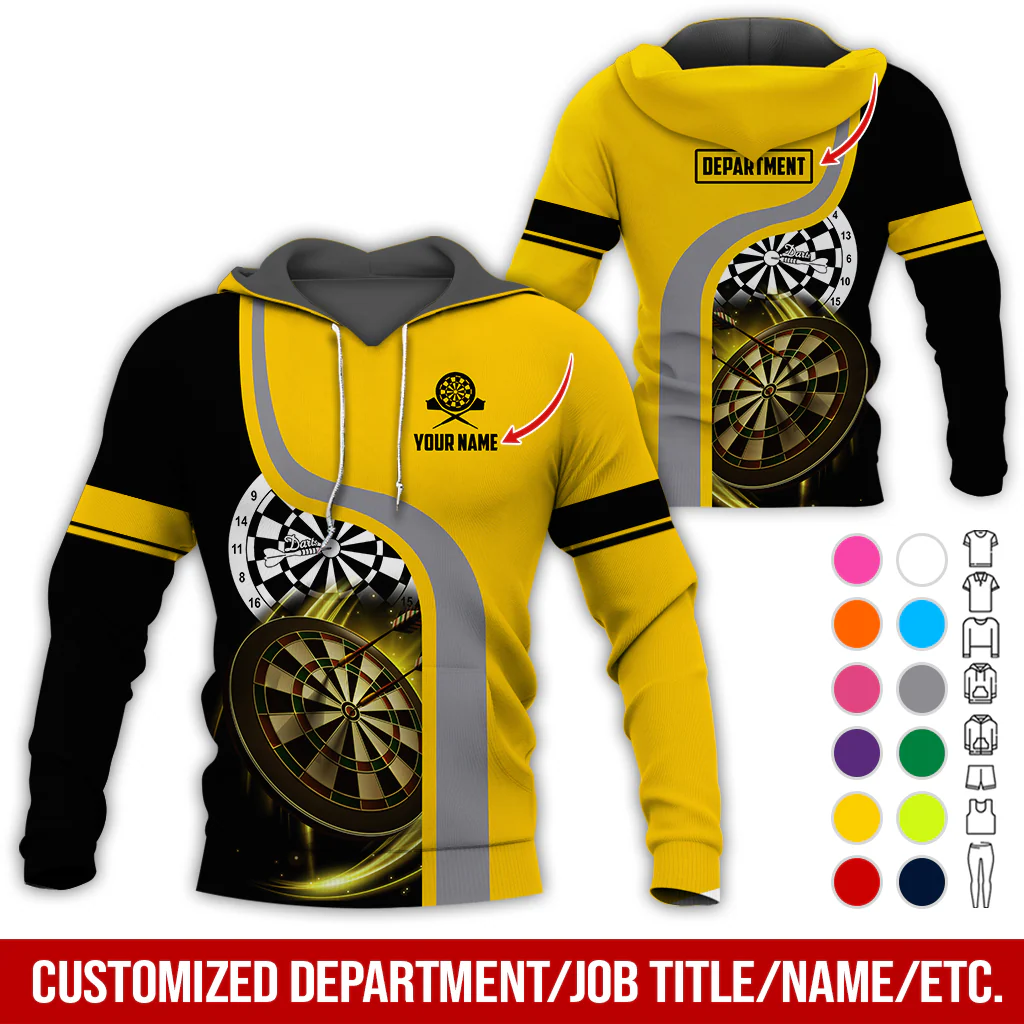 Personalized Name & Text Darts Premium Hoodie, Life is a game of chance Hoodie, Perfect Gift For Darts Player, Darts Lovers, Friend, Family - Image 4