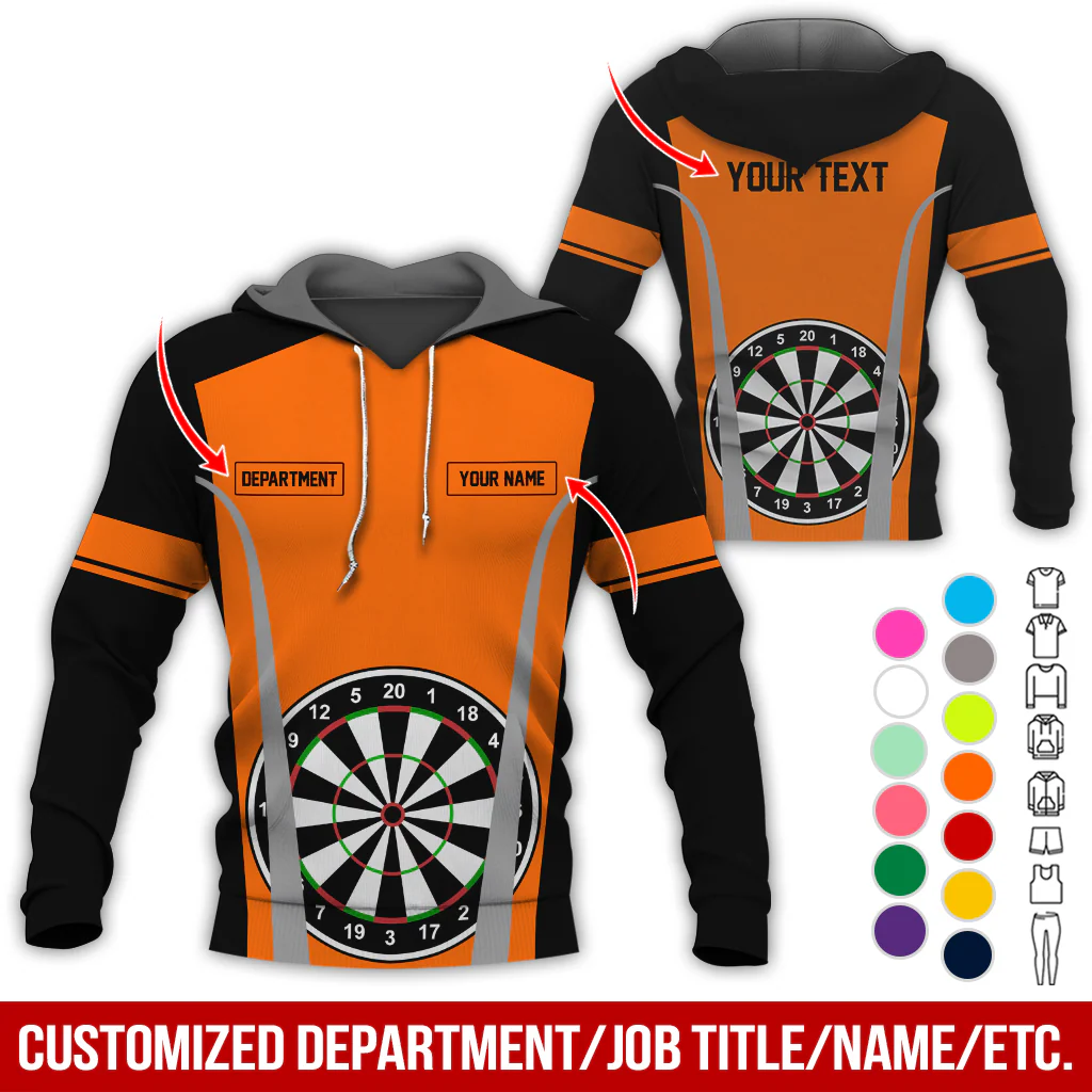 Personalized Name, Text & Department Darts Premium Hoodie, Play Darts Pattern Hoodie, Perfect Gift For Darts Lovers, Friend, Family - Image 10