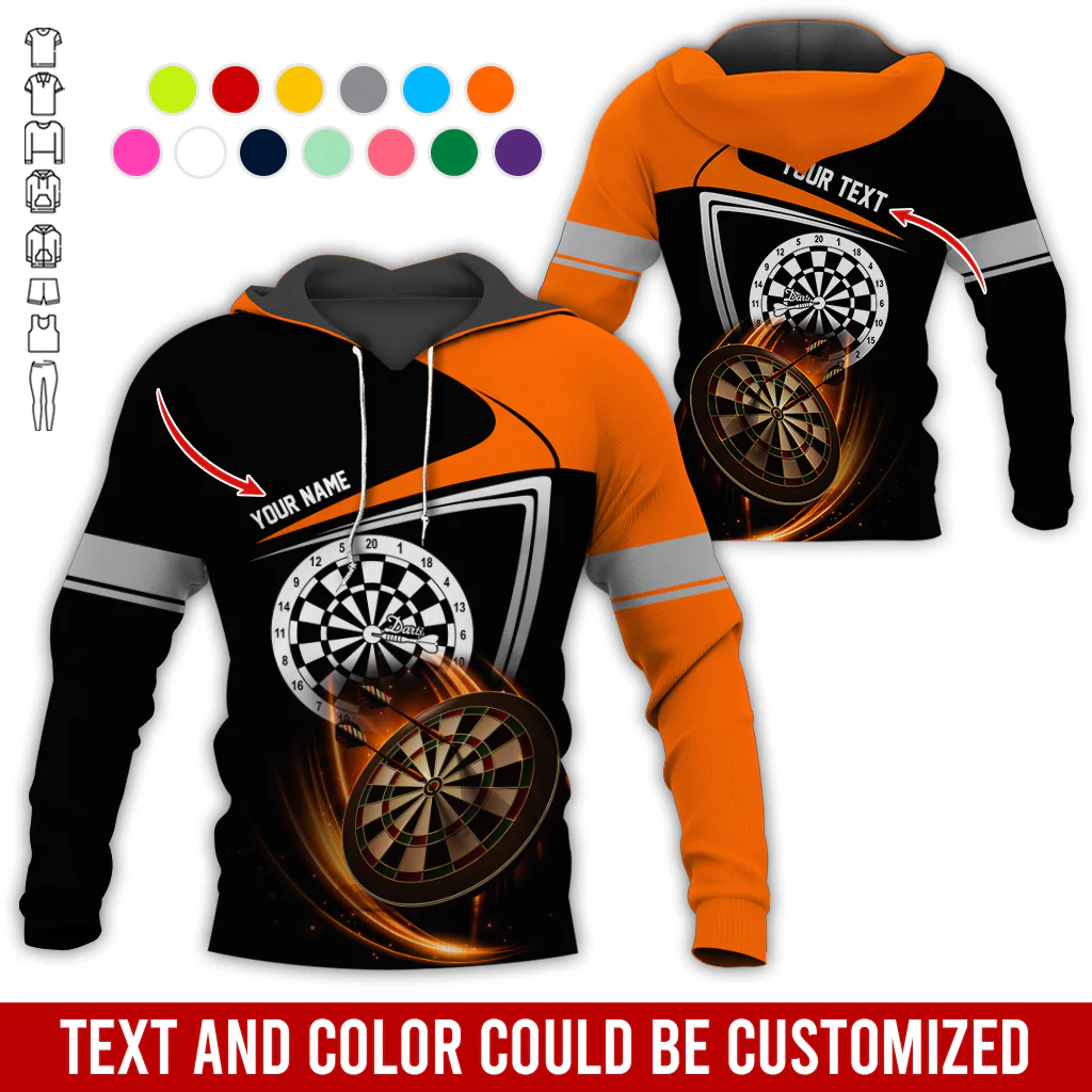 Personalized Name & Text Premium Hoodie, Darts Is My Life Hoodie, Perfect Gift For Darts Lovers, Darts Player - Image 10