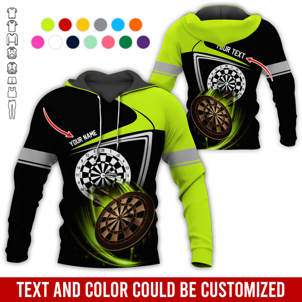 Personalized Name & Text Premium Hoodie, Darts Is My Life Hoodie, Perfect Gift For Darts Lovers, Darts Player - Image 7