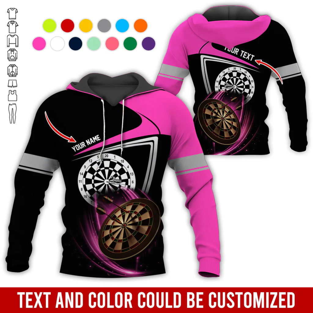 Personalized Name & Text Premium Hoodie, Darts Is My Life Hoodie, Perfect Gift For Darts Lovers, Darts Player - Image 9