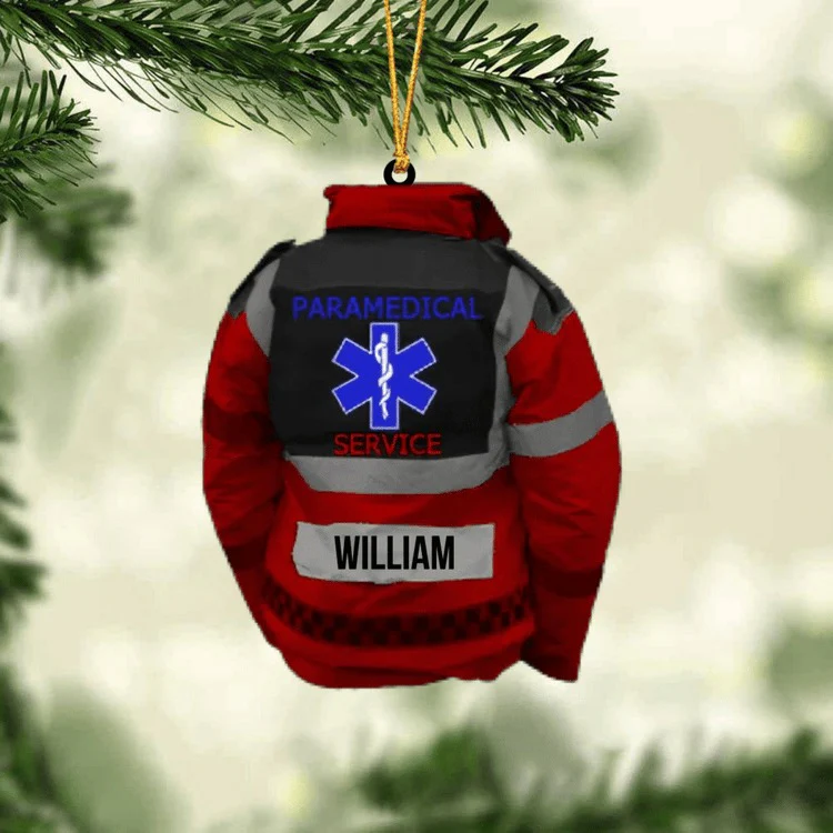 Personalized Paramedic Uniform Christmas Ornament For Paramedic Acrylic Ornament - Image 2