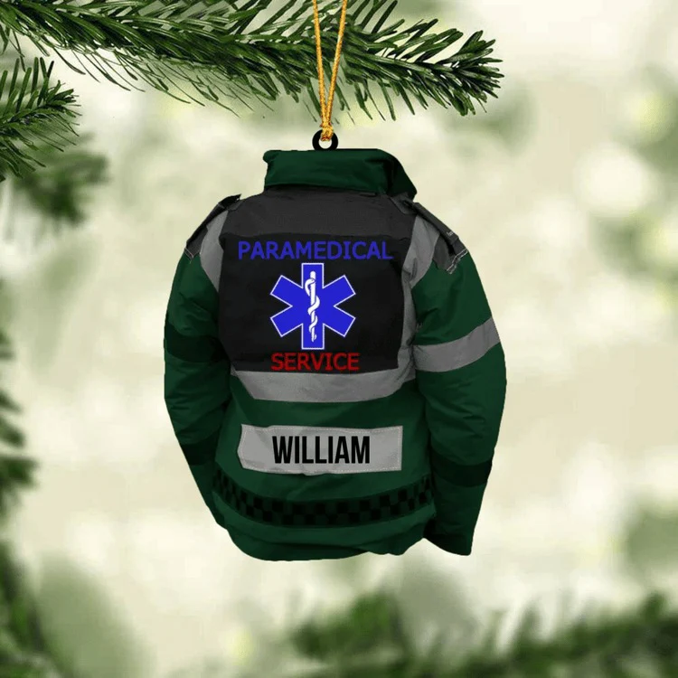 Personalized Paramedic Uniform Christmas Ornament For Paramedic Acrylic Ornament - Image 3