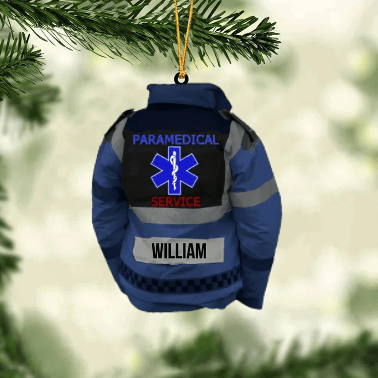 Personalized Paramedic Uniform Christmas Ornament For Paramedic Acrylic Ornament - Image 4