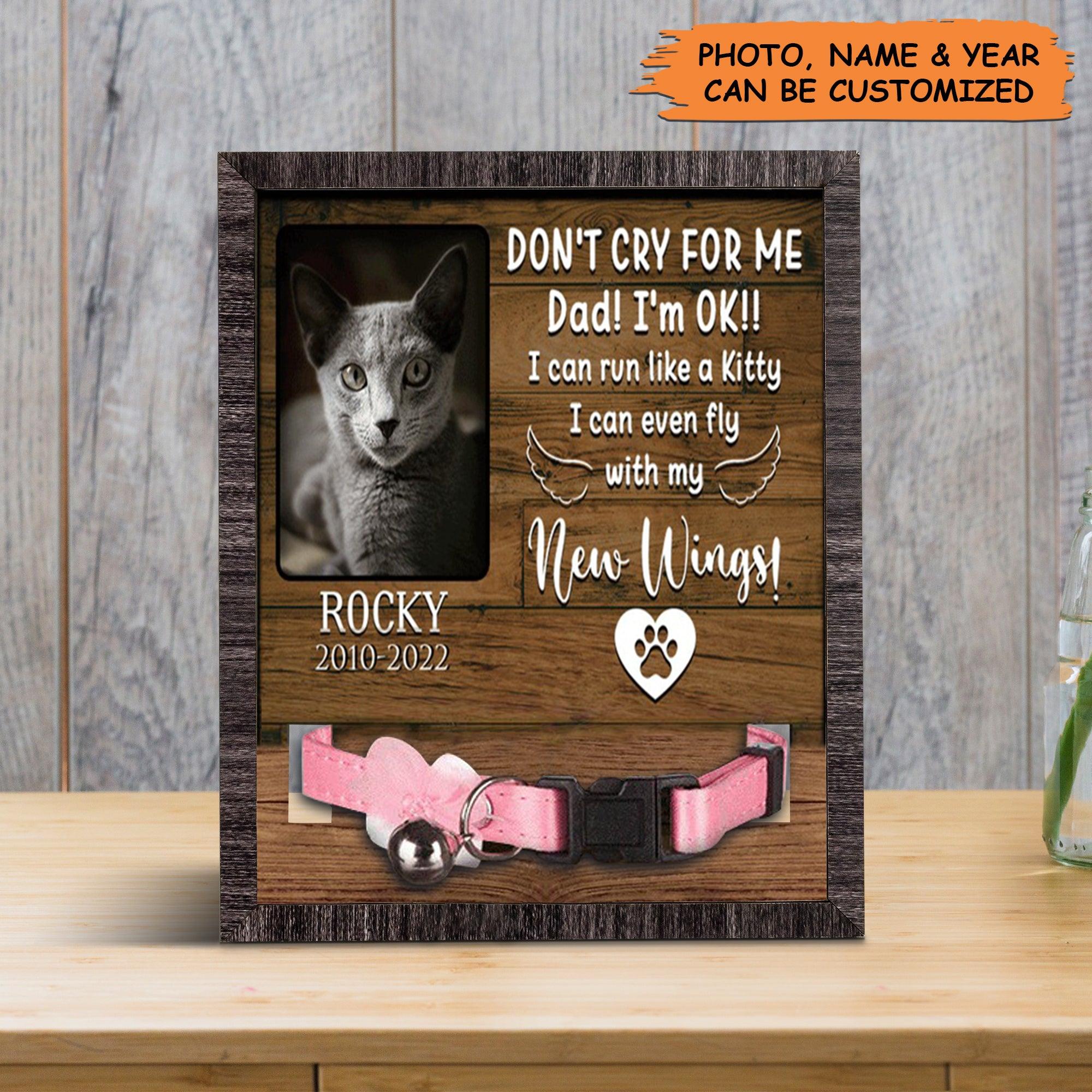 Personalized Pet Collar Frame - A Russian Blue Cat Picture Frames Memorial, Pet Loss Sympathy, Custom Memorial Pet Collar Sign - Gift For Pet Lovers - Image 4