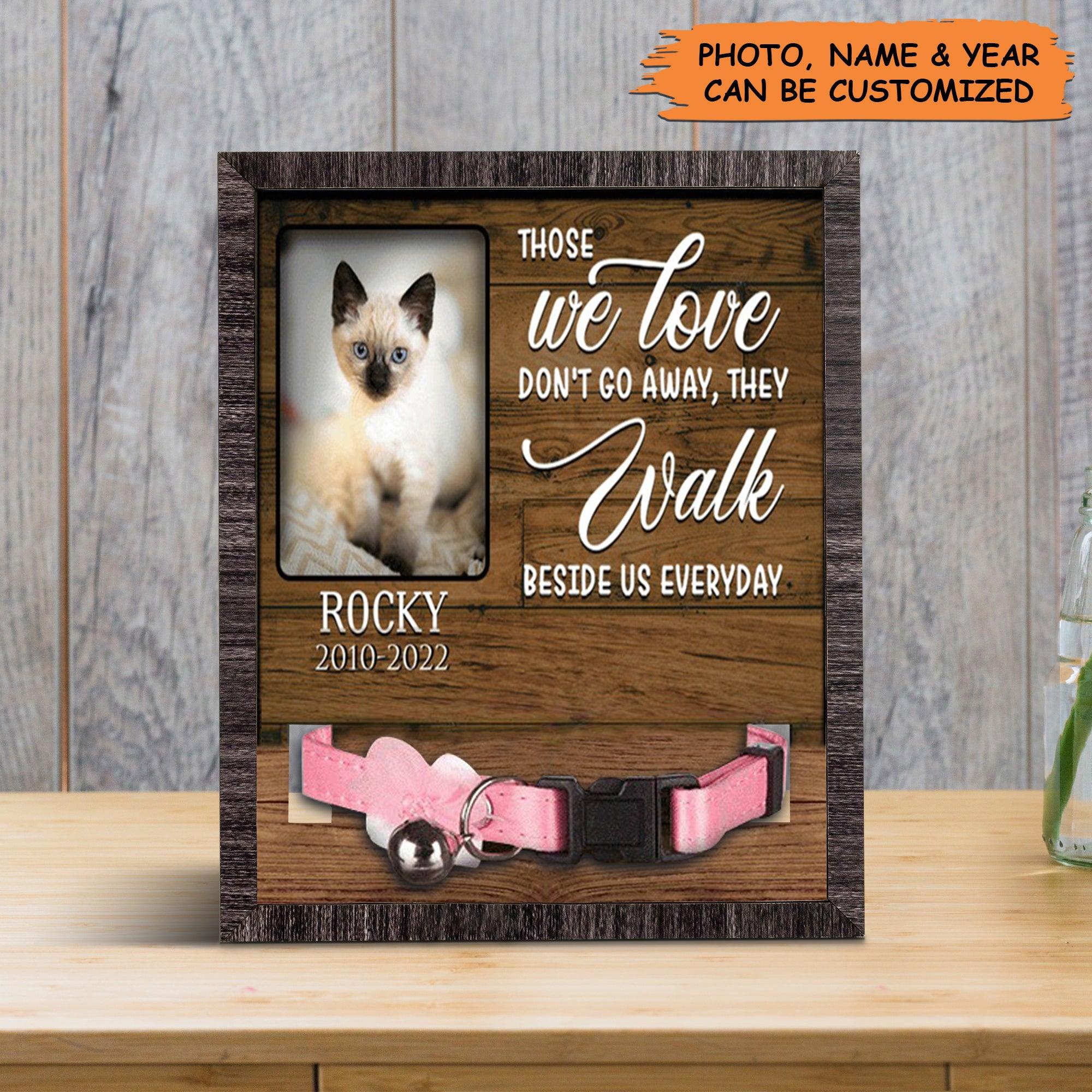 Personalized Pet Collar Frame - A Siamese Cat Picture Frames Memorial, Pet Loss Sympathy, Custom Memorial Pet Collar Sign - Gift For Pet Lovers - Image 5