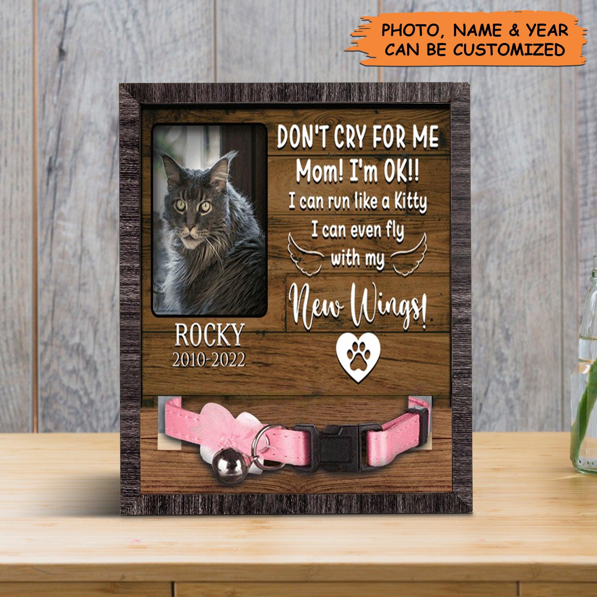 Personalized Pet Collar Frame - Custom A Maine Coon Cat Picture Frames, Pet Loss Sympathy, Memorial Pet Collar Sign - Gift For Grieving Pet Owner - Image 2