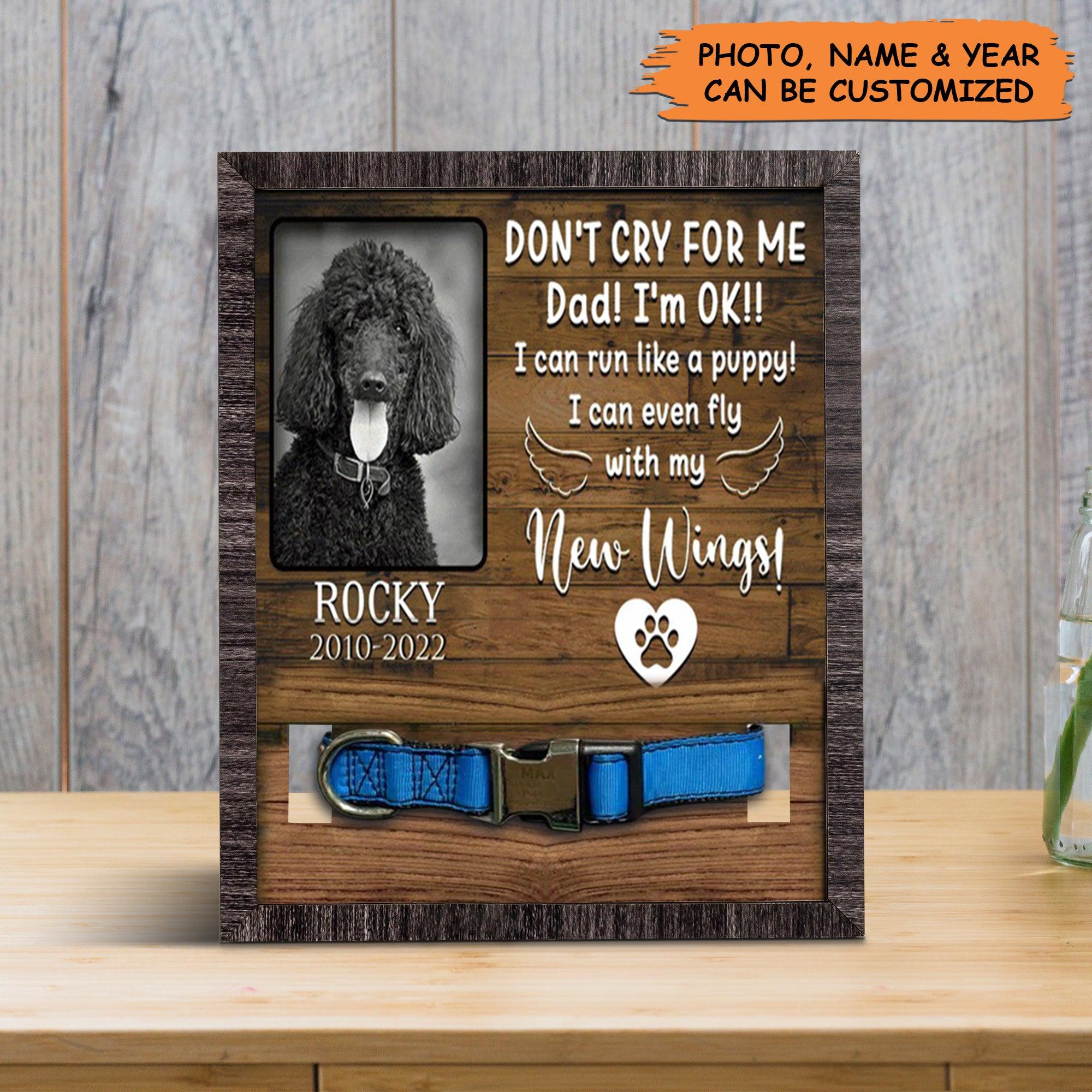 Personalized Pet Collar Frame - Custom A Poodle Pet Picture Frames, Pet Loss Sympathy, Memorial Pet Collar Sign - Gift For Grieving Pet Owner - Image 3