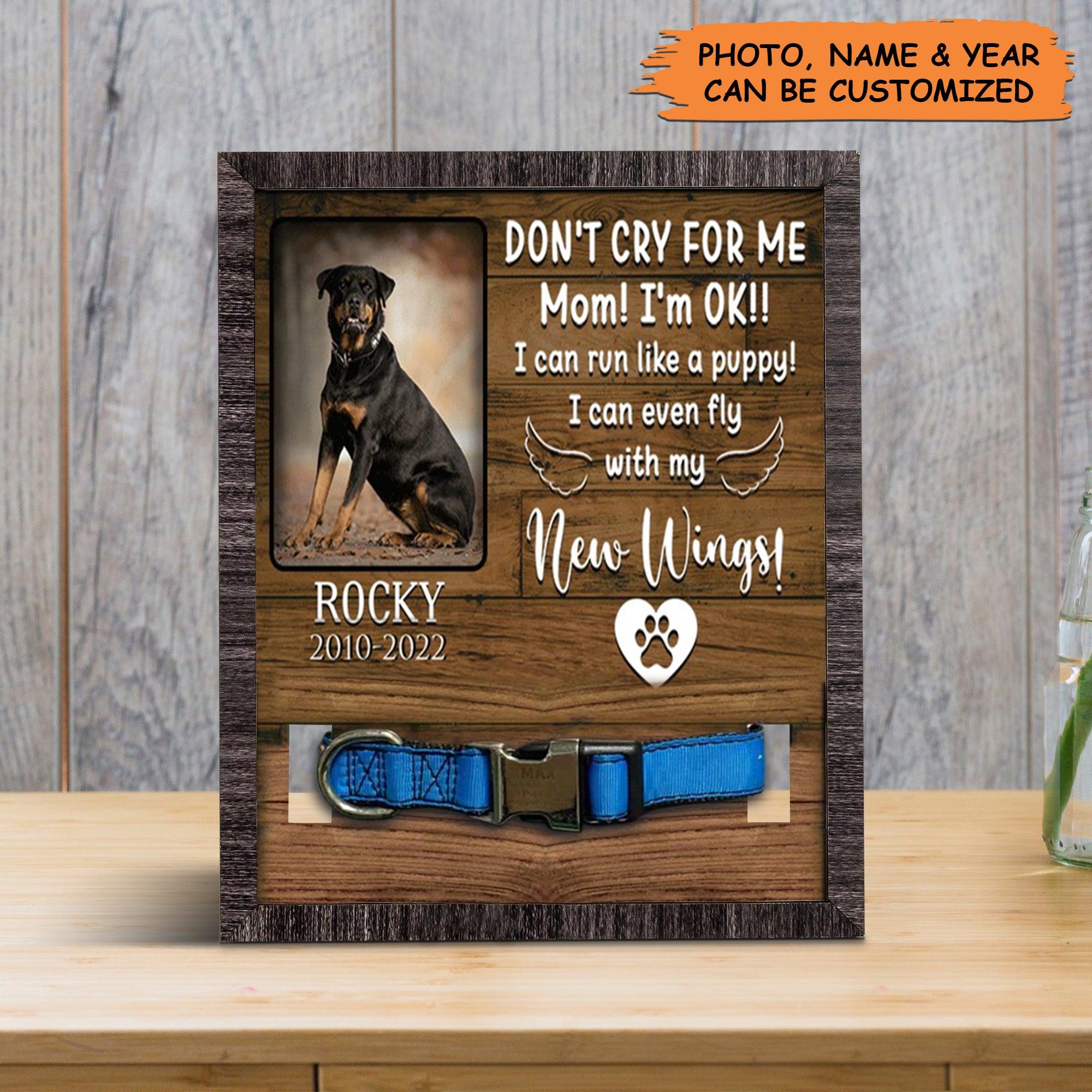 Personalized Pet Collar Frame - Custom A Rottweiler Dog Picture Frames, Pet Loss Sympathy, Memorial Pet Collar Sign - Gift For Grieving Pet Owner - Image 3