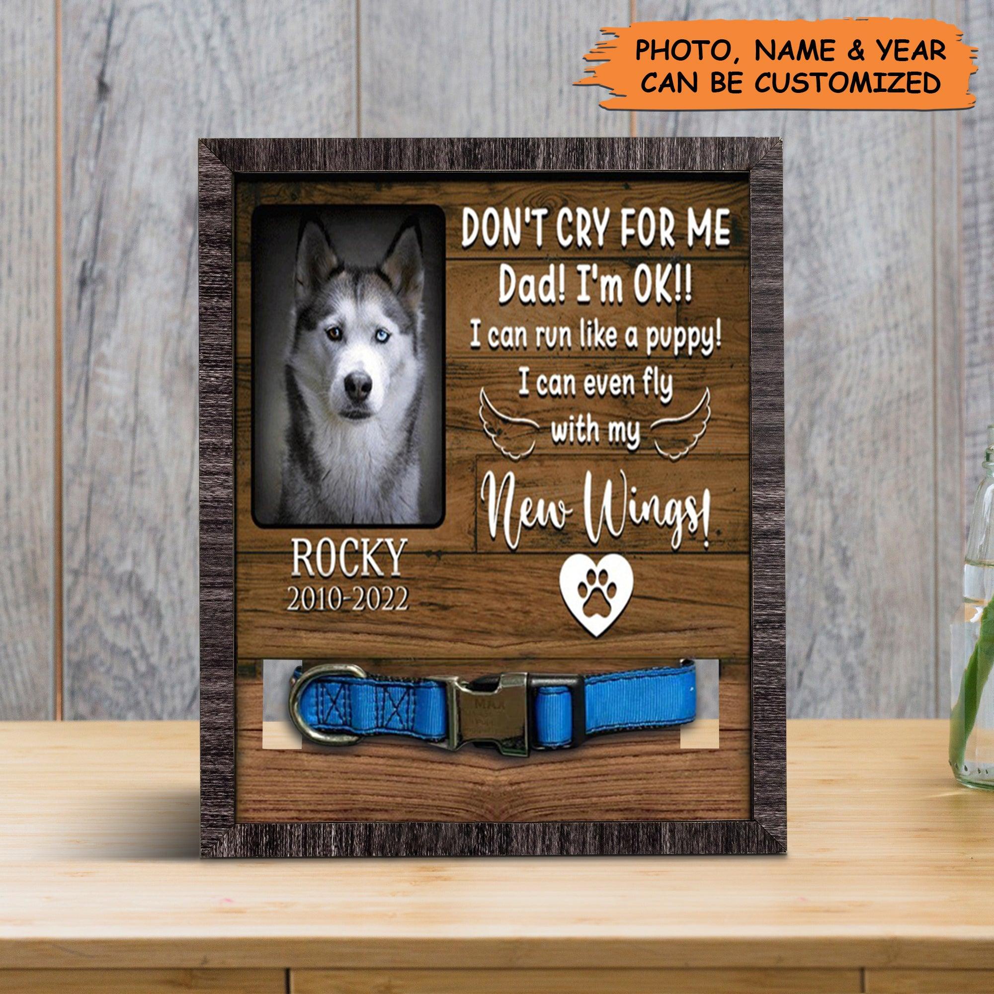 Personalized Pet Collar Frame - Custom A Siberian Husky Pet Picture Frames, Pet Loss Sympathy, Memorial Pet Collar Sign - Gift For Grieving Pet Owner - Image 2