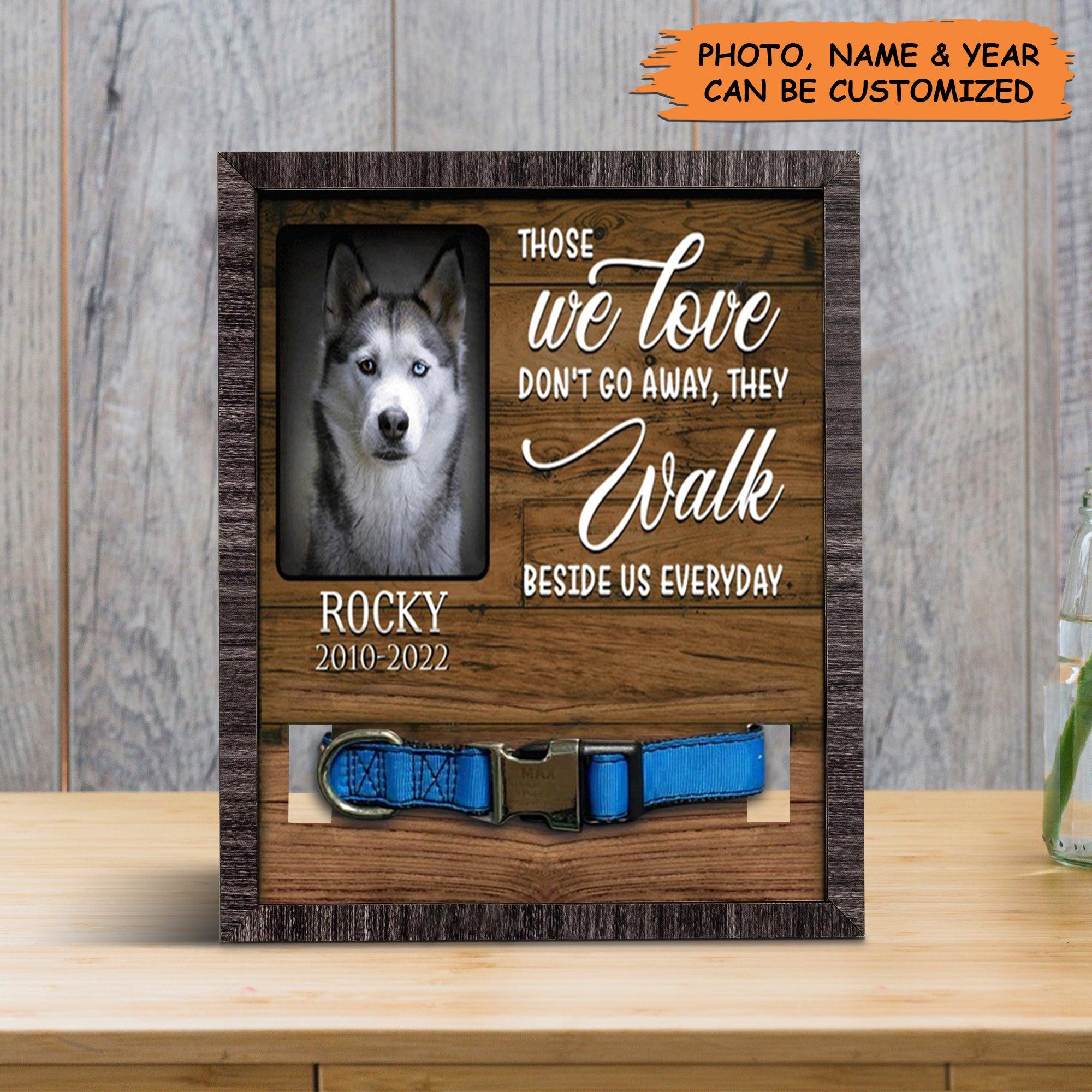 Personalized Pet Collar Frame - Custom A Siberian Husky Pet Picture Frames, Pet Loss Sympathy, Memorial Pet Collar Sign - Gift For Grieving Pet Owner - Image 4