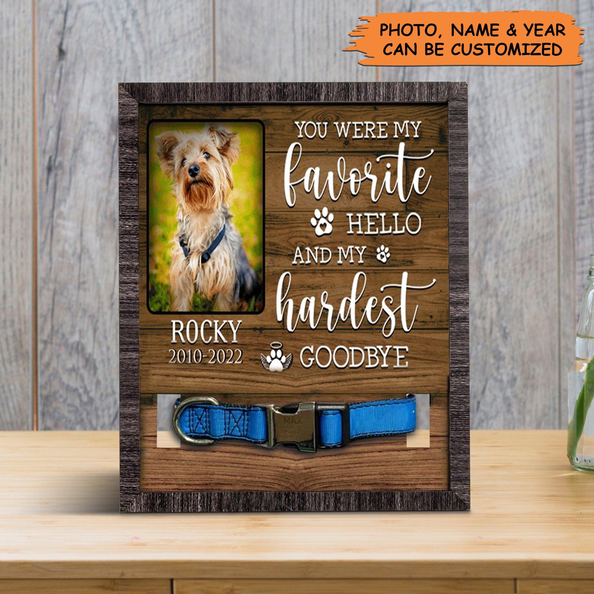 Personalized Pet Collar Frame - Custom A Yorkshire Terrier Picture Frames, Pet Loss Sympathy, Memorial Pet Collar Sign - Gift For Grieving Pet Owner - Image 2
