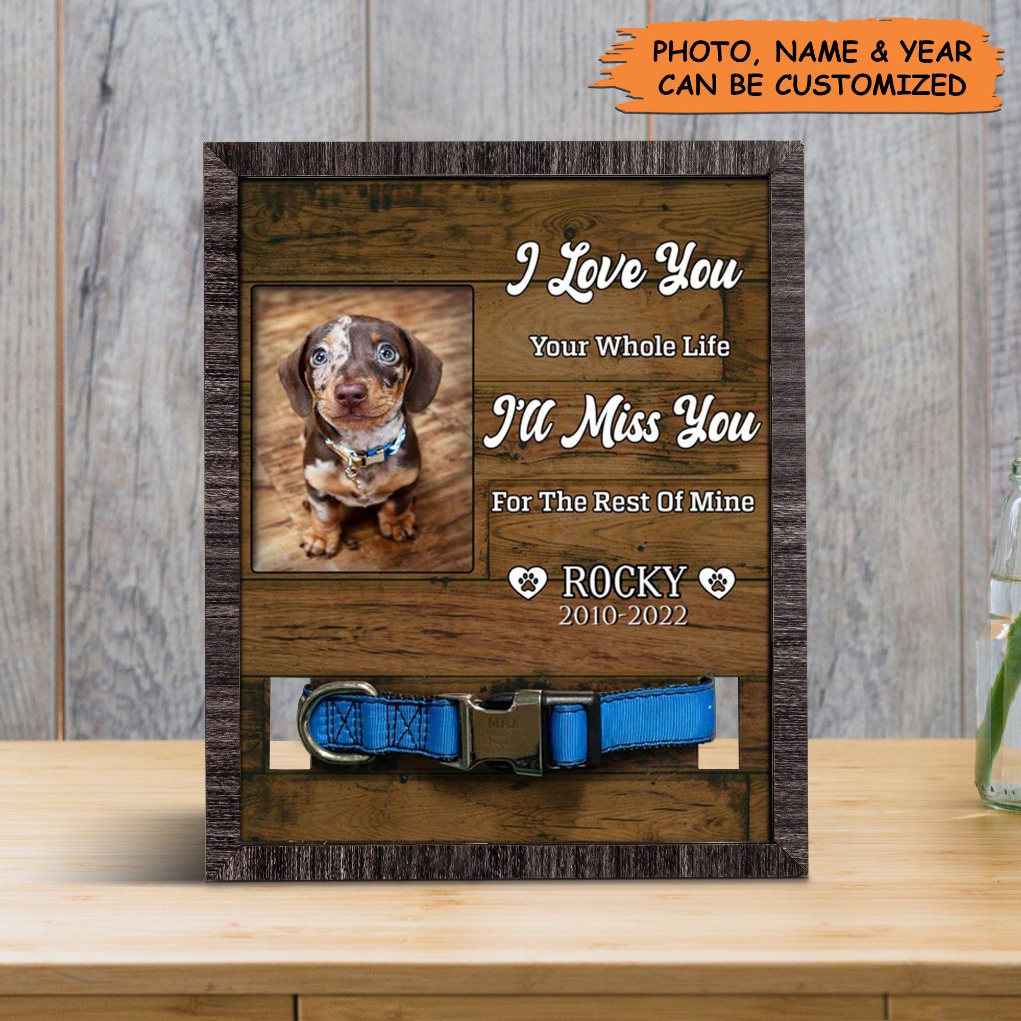 Personalized Pet Collar Frame - Custom Dachshund Dog Photo Keepsake, Pet Loss Sympathy, Memorial Custom Pet Collar Frame - Gift For Pet Lovers, Family - Image 2