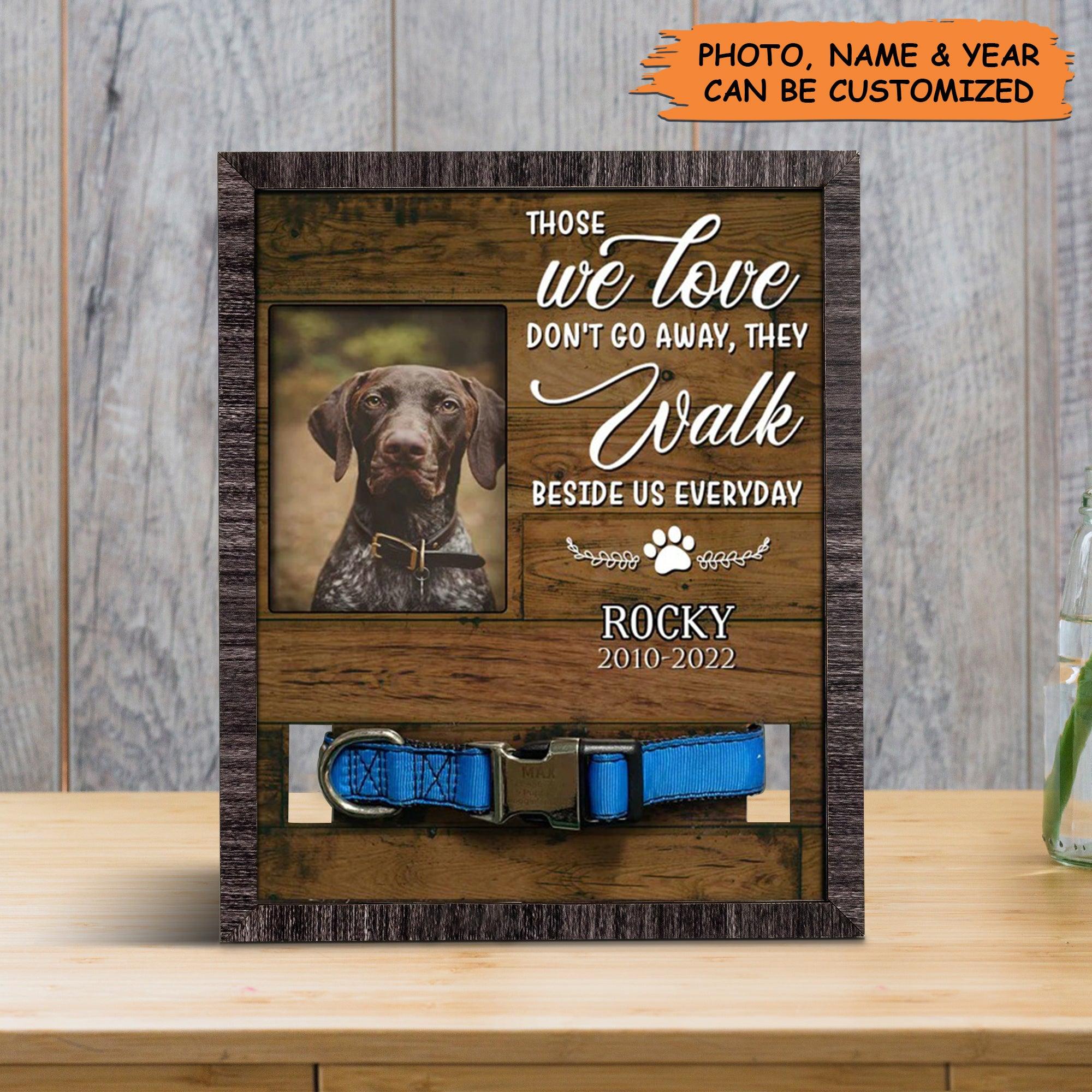 Personalized Pet Collar Frame - Custom Dog Photo Keepsake, Pet Loss Sympathy, Memorial Custom Pet Collar Frame - Gift For Pet Lovers, Family, Friend - Image 3