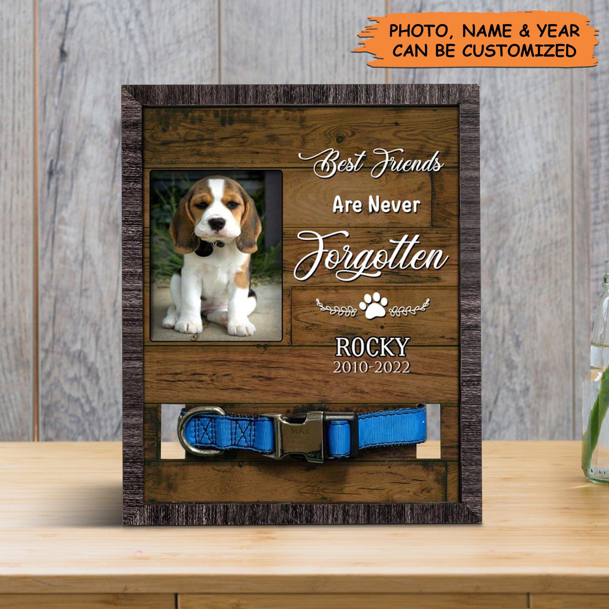 Personalized Pet Collar Frame - Custom Dog Photo Keepsake, Sympathy Picture Frame, Dog Memorial Gifts Personalized - Gift For A Grieving Pet Owner - Image 3
