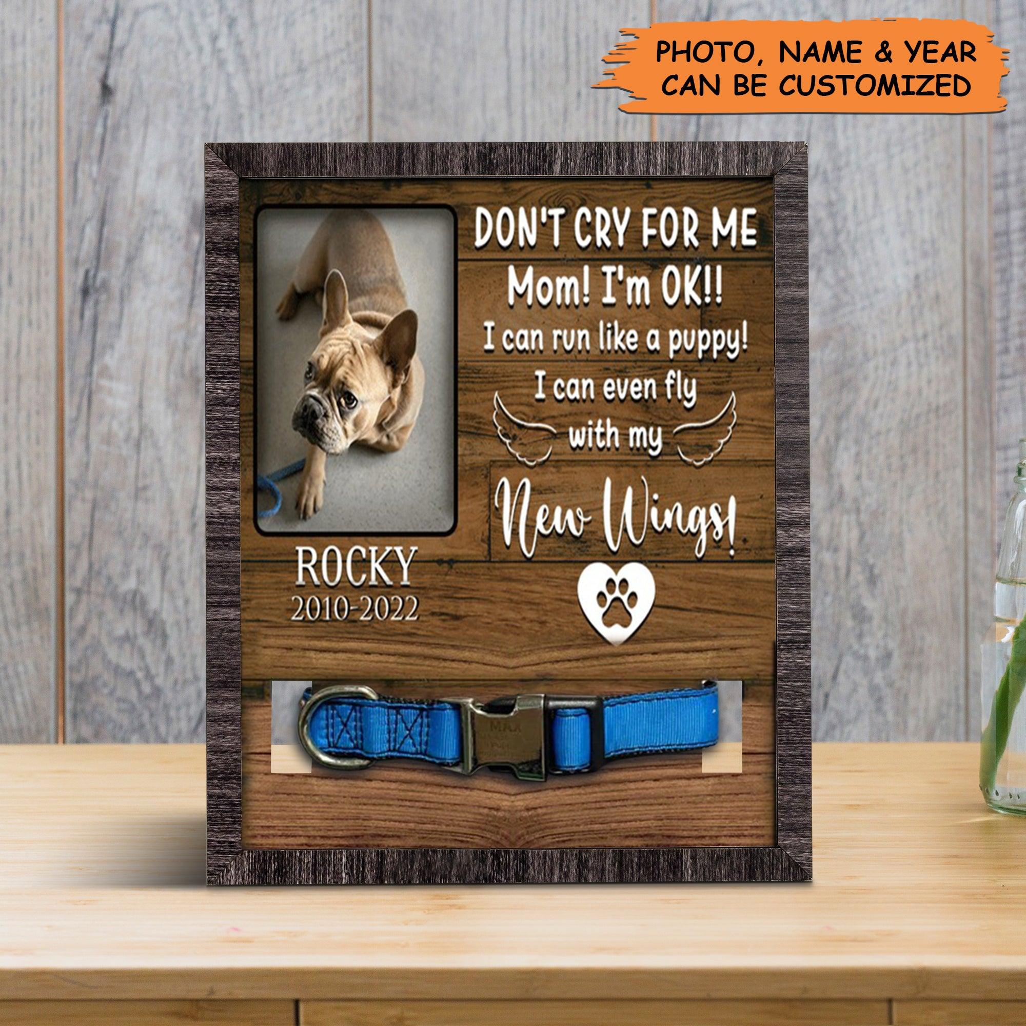 Personalized Pet Collar Frame - Customized A French Bulldog Picture Frames, Pet Loss Sympathy, Custom Memorial Pet Collar Sign - Gift For Pet Lovers - Image 2