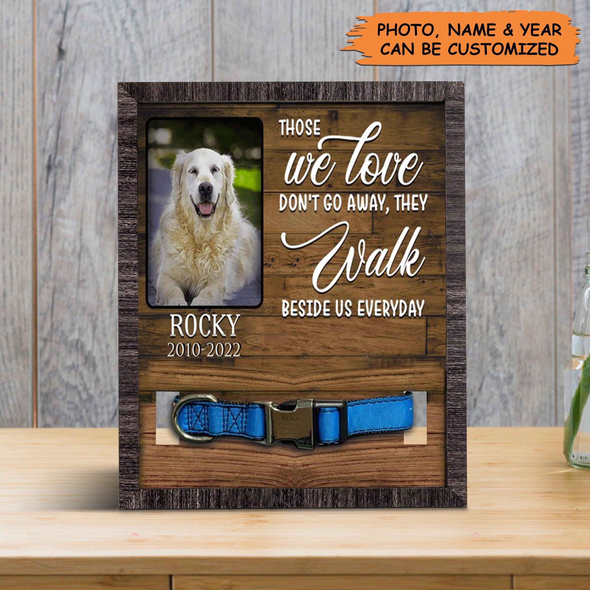 Personalized Pet Collar Frame - Customized A Golden Retriever Picture Frames, Pet Loss Sympathy, Custom Memorial Pet Collar Sign - Gift For Pet Lovers - Image 5