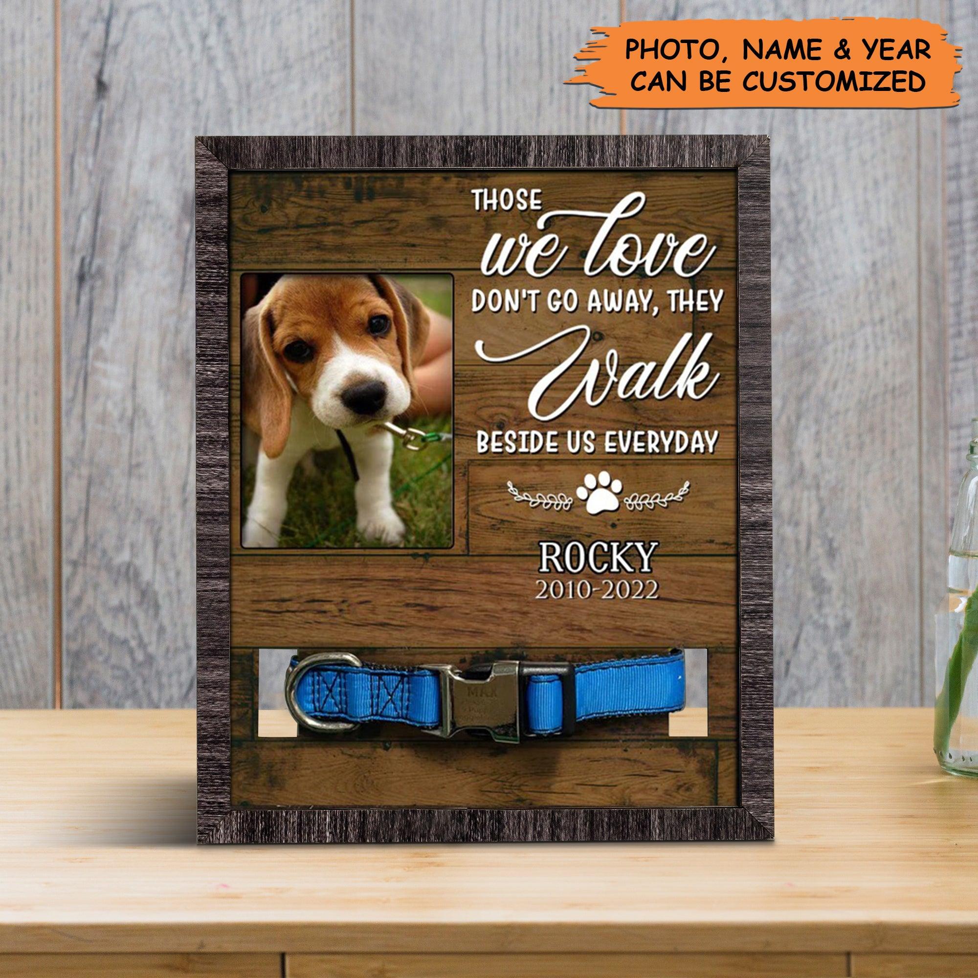 Personalized Pet Collar Frame - Customized Picture Frame Loss Of Beagle, Sympathy Picture Frame, Pet Memorial Picture Frame - Gift For Pet Lovers - Image 3