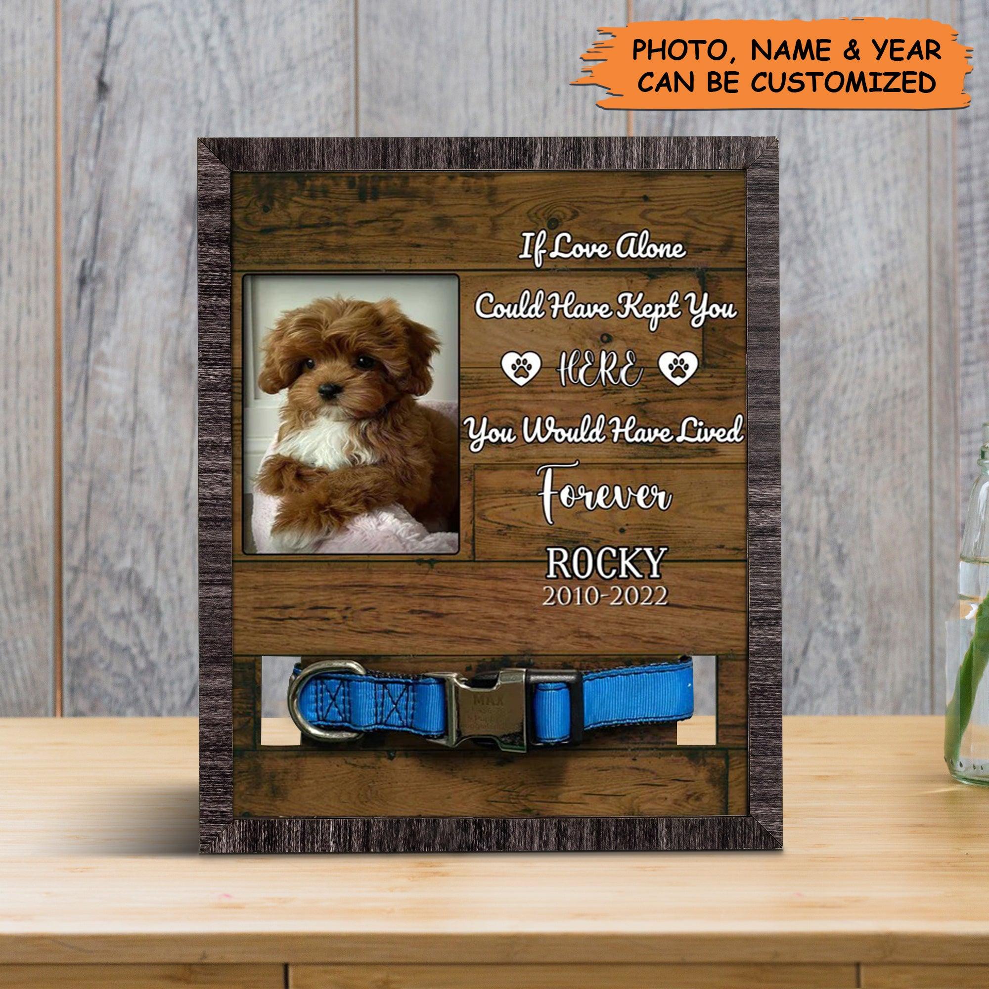 Personalized Pet Collar Frame - Customized Picture Frame Loss Of Poodle, Memorial Pet Collar Sign, Pet Loss Sympathy - Gift For Grieving Pet Owner