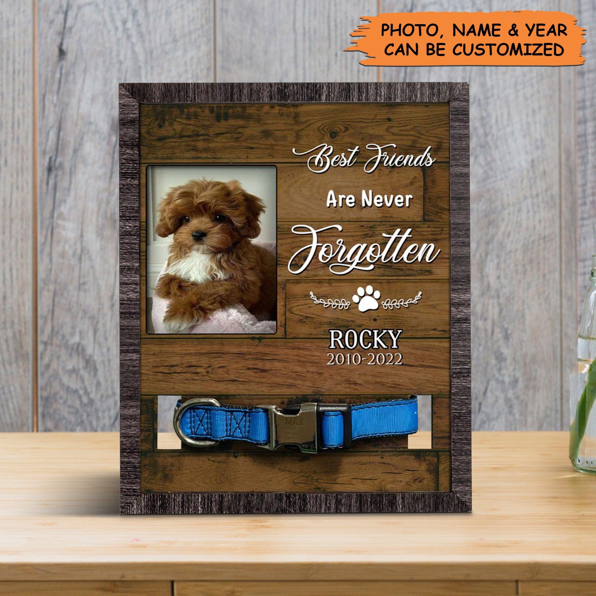Personalized Pet Collar Frame - Customized Picture Frame Loss Of Poodle, Memorial Pet Collar Sign, Pet Loss Sympathy - Gift For Grieving Pet Owner - Image 3