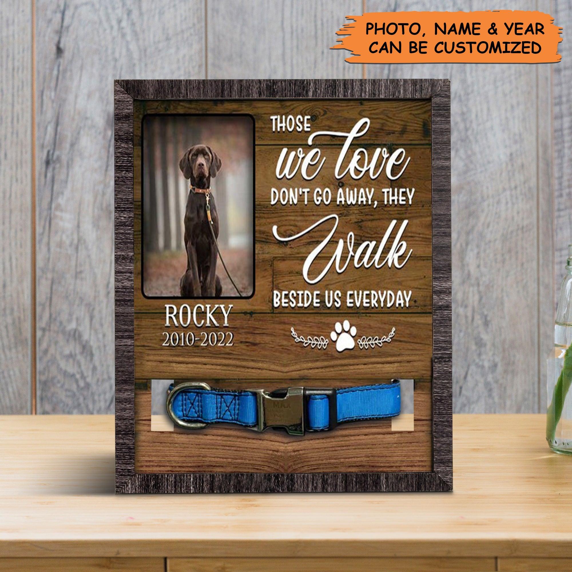 Personalized Pet Collar Frame - Don't Cry For Me Dog Lover Gift, Pet Loss Sympathy, Custom Memorial Pet Collar Sign - Gift For Pet Lovers - Image 5
