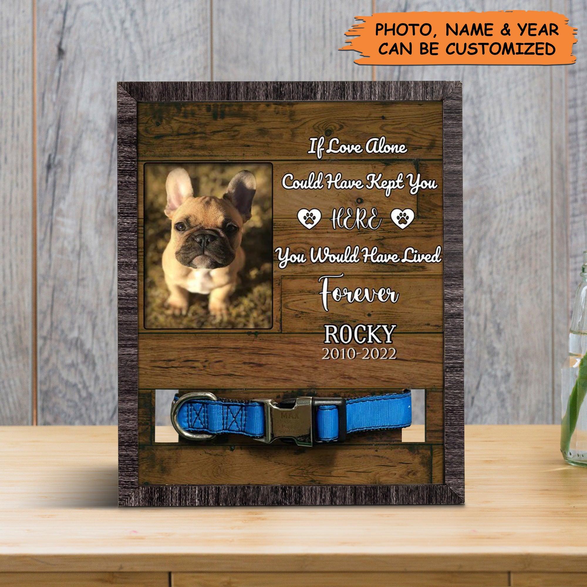 Personalized Pet Collar Frame - Memorial Day Decorations For Dog's Grave, Memorial Pet Collar Sign, Pet Loss Gift - Gift For Grieving Pet Owner - Image 3