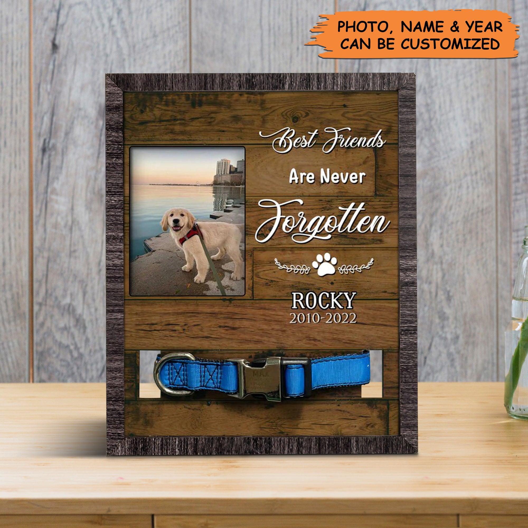 Personalized Pet Collar Frame - Memorial Day Decorations For Dog's Grave, Memorial Pet Collar Sign, Pet Loss Sympathy - Gift For Grieving Pet Owner - Image 2