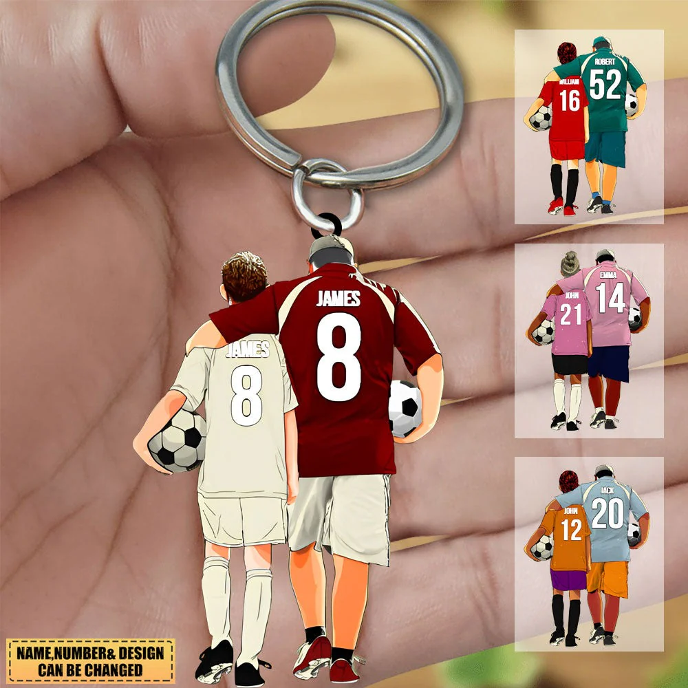 Personalized Photo Soccer Player Christmas Acrylic Keychain Gift For Soccer Lovers - Gift For Soccer Players, Dad, Son, Daughter, Coach - Image 3