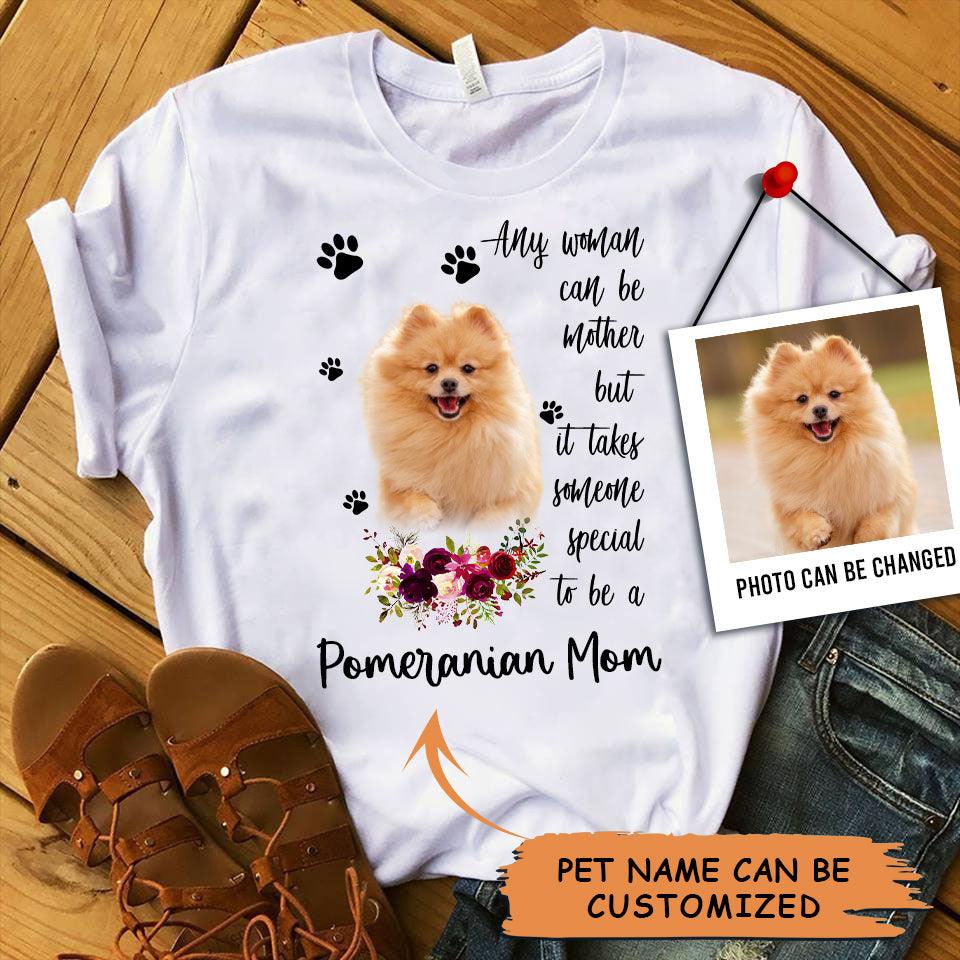 Personalized Pomeranian Mom T Shirts, Happy Mother's Day From Pomeranian For Humans, Women's Pomeranian Gifts Pomeranian Cute Pomeranian Puppy TShirts