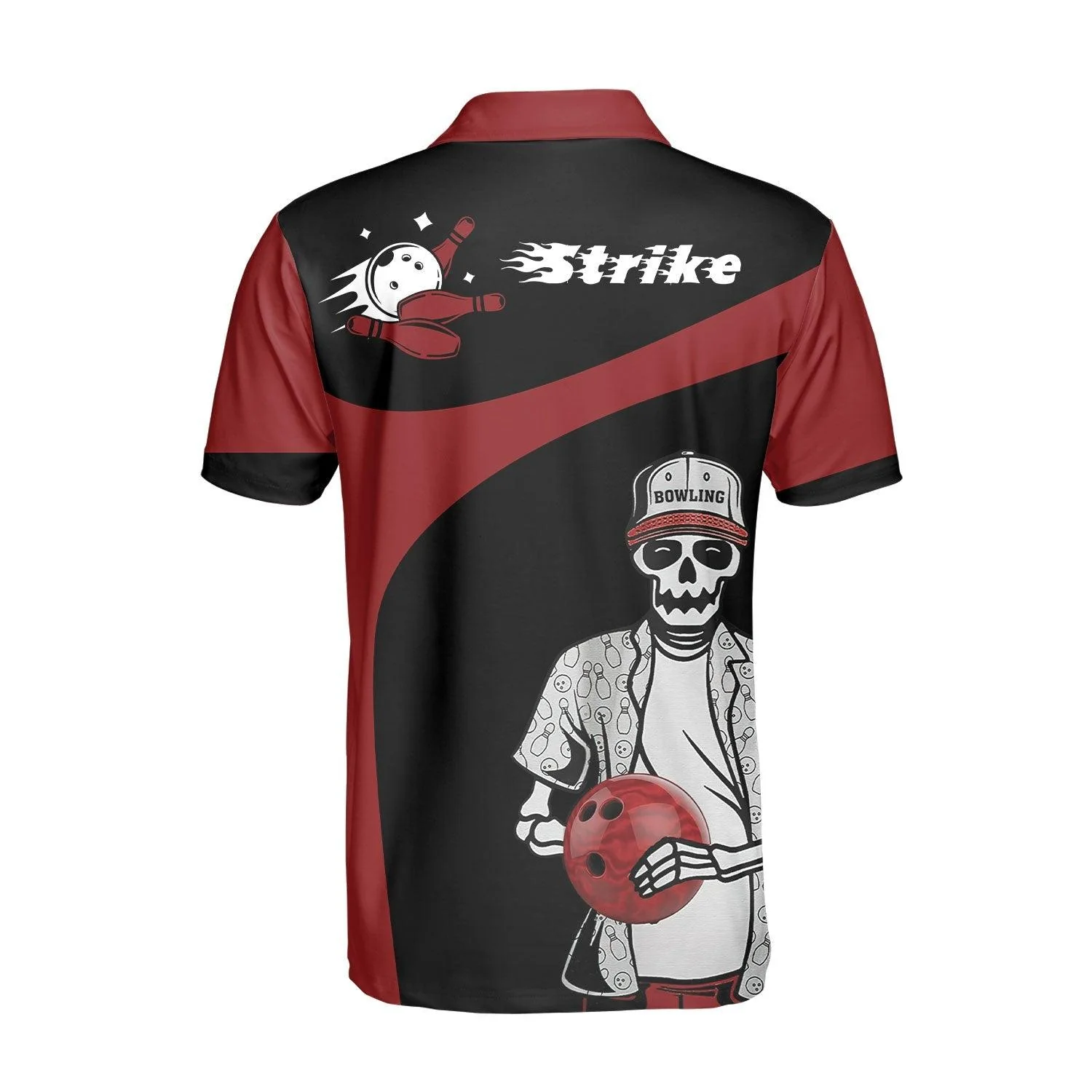 Personalized Skeleton Billiards Pool Men Polo Shirt, Strike Custom Polo Shirt, Best Gift For Billiards Lovers - Image 3