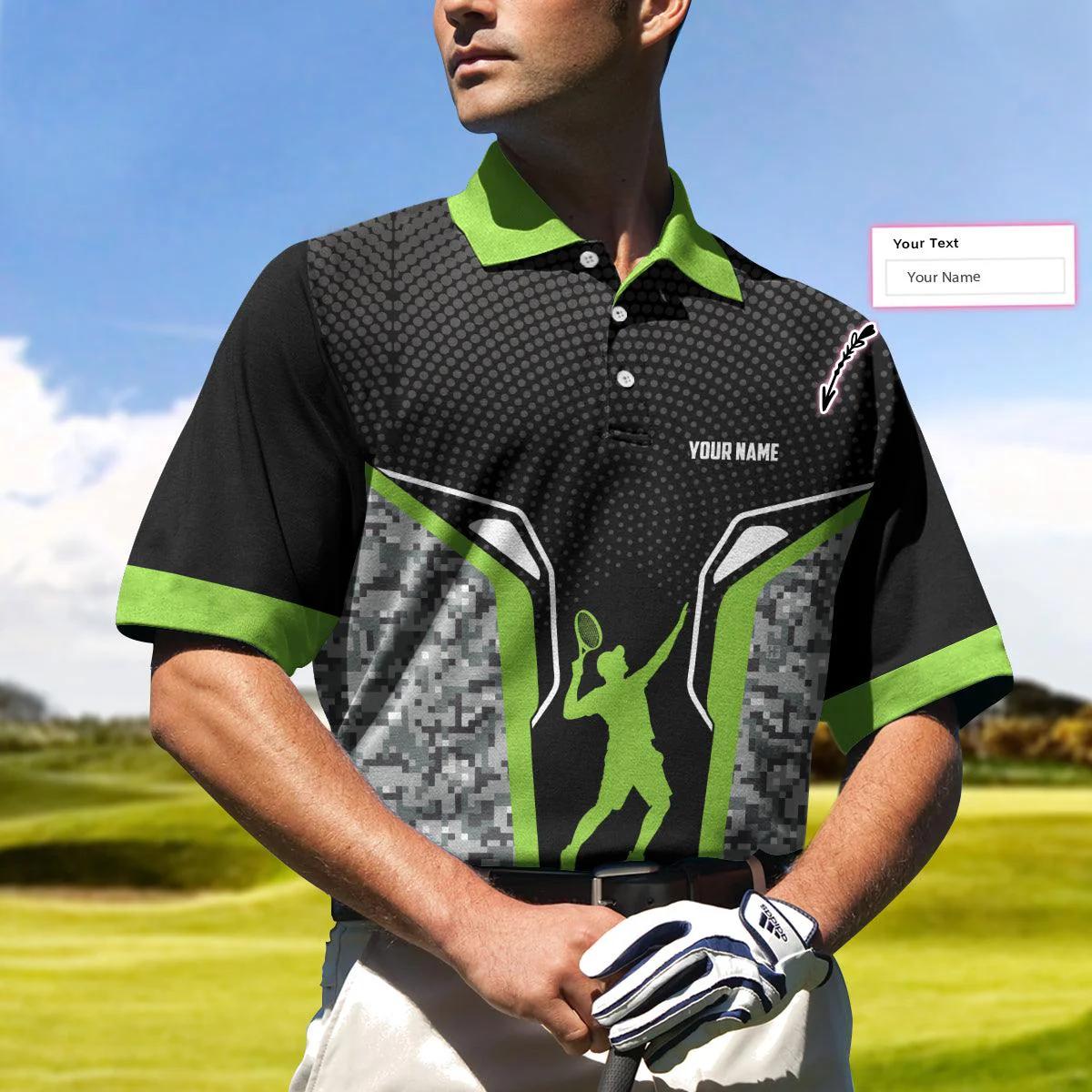 Personalized Tennis Men Polo Shirt, Eat Sleep Tennis Repeat Custom Polo Shirt, Cool Tennis Shirt For Men, Tennis Gift For Men - Image 4