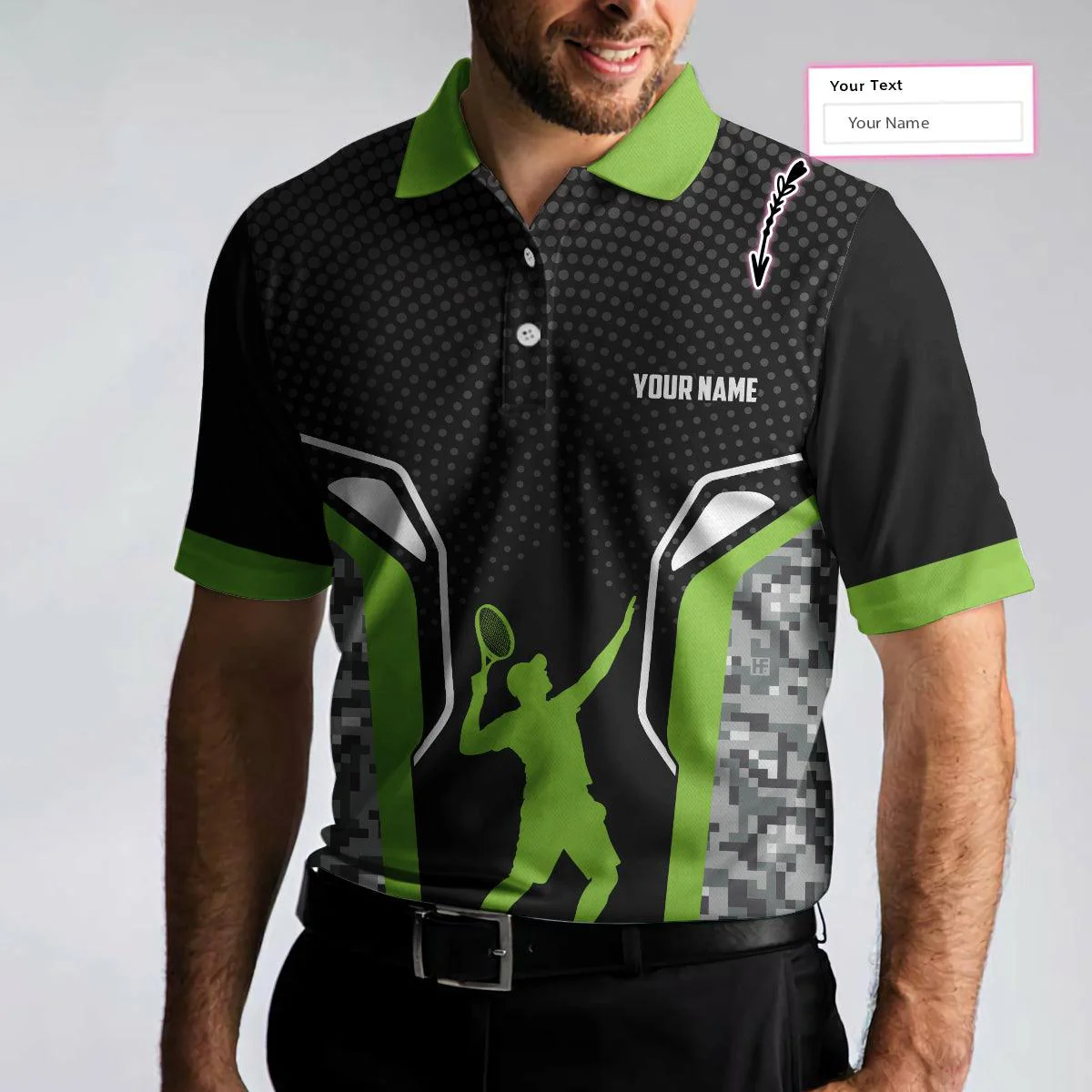 Personalized Tennis Men Polo Shirt, Eat Sleep Tennis Repeat Custom Polo Shirt, Cool Tennis Shirt For Men, Tennis Gift For Men - Image 5