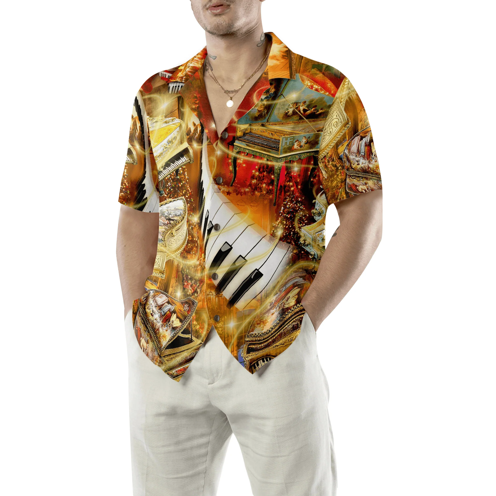 Piano Hawaiian Shirt, Piano Is My Passion Hawaiian Shirt, Colorful Summer Aloha Shirt For Men Women, Perfect Gift For Friend, Team, Piano Lovers - Image 3