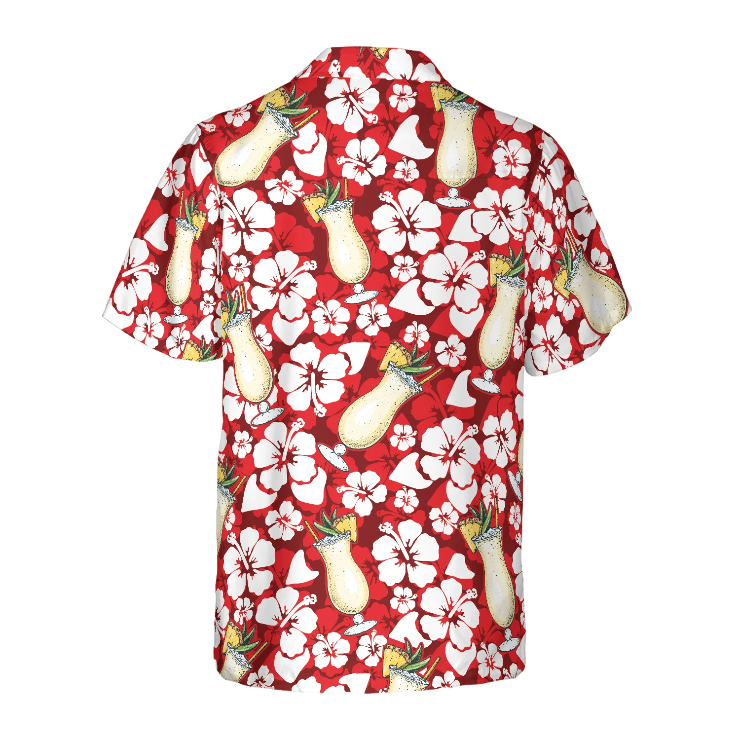 Pina Colada Cocktail Pattern Aloha Hawaiian Shirt For Summer, Colorful Hawaiian Shirt Outfit For Men Women, Gift For Friend, Team, Family - Image 5