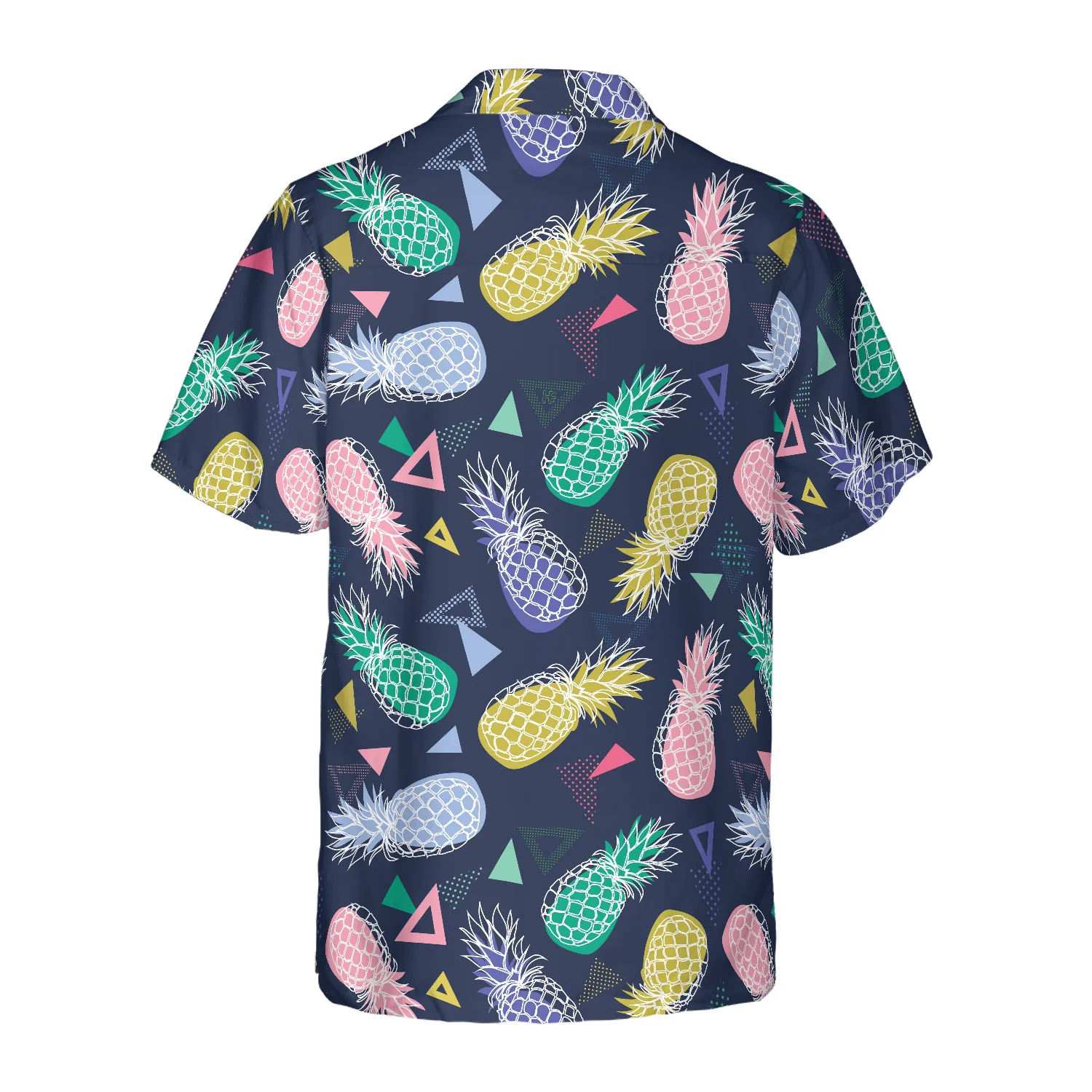 Pineapple Fruits Hawaiian Shirt, Pineapple Fruits In Memphis Style Hawaiian Shirt For Men Women, Perfect Gift For Friend, Family, Husband, Wife - Image 3