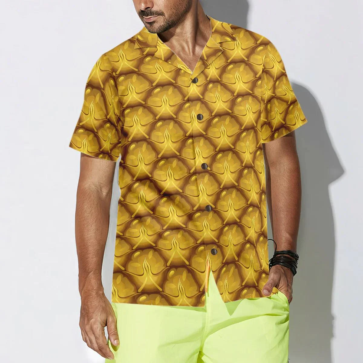 Pineapple Pattern Hawaiian Shirt, Pineapple Hawaiian Shirt, Tropical Pineapple Aloha Shirt- Perfect Gift For Men, Women, Husband, Wife, Friend, Family - Image 4
