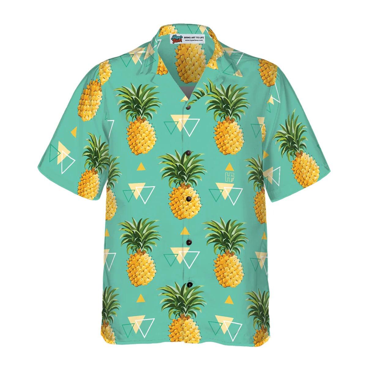 Pineapple Pattern Hawaiian Shirt, Pineapple Hawaiian Shirt, Tropical Pineapple Aloha Shirt - Perfect Gift For Men, Women, Husband, Wife Friend, Family - Image 2