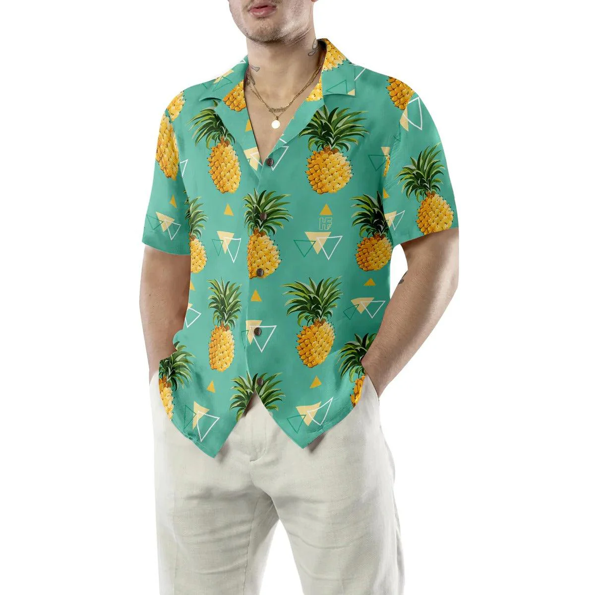 Pineapple Pattern Hawaiian Shirt, Pineapple Hawaiian Shirt, Tropical Pineapple Aloha Shirt - Perfect Gift For Men, Women, Husband, Wife Friend, Family - Image 5