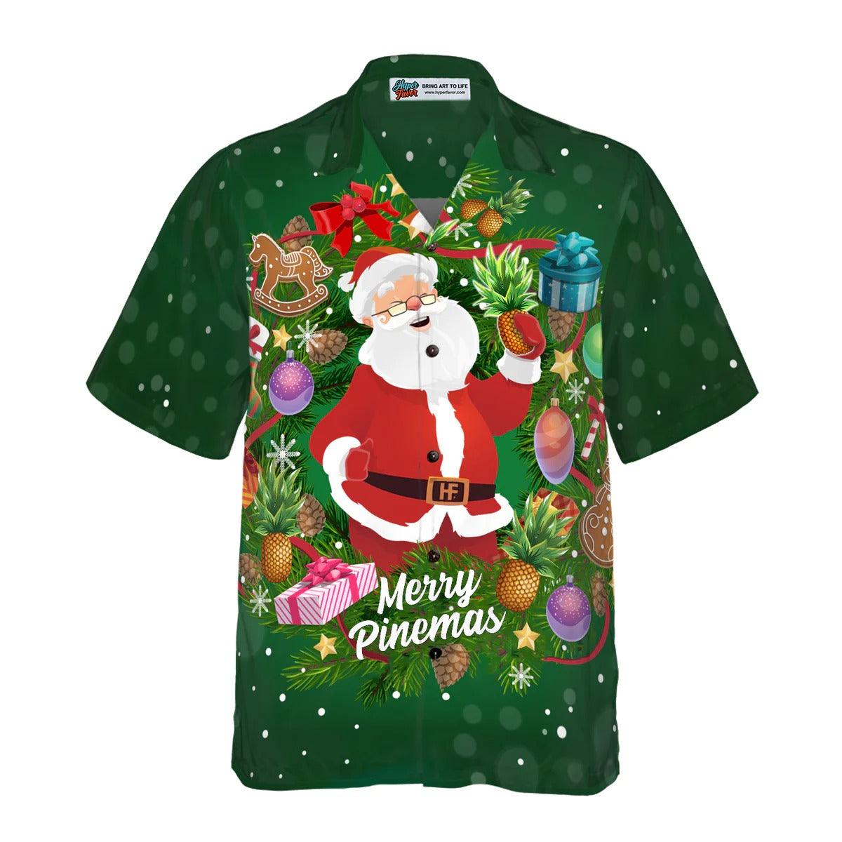 Pineapple Santa Wreath Hawaiian Shirt- Perfect Gift For Lover, Friend, Family - Image 5