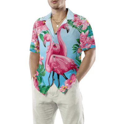 Pink Flamingo Hawaiian Shirt, Tropical Floral Aloha Shirt For Men And Women - Perfect Gift For Husband, Boyfriend, Friend, Family - Image 4