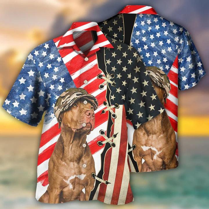 Pit bull Aloha Hawaii Shirt - Dog Independence Day Hawaiian Shirt For Summer - Perfect Gift For Dog Lovers, Friend, Family