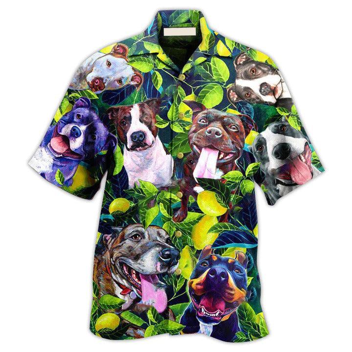 Pitbull Aloha Hawaii Shirt - Pitbull On The Lemon Tree Hawaiian Shirt For Summer - Perfect Gift For Dog Lovers, Friend, Family - Image 2