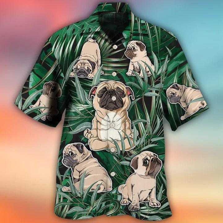 Pitbull Aloha Hawaii Shirt - Pitbull Yoga Tropical Yoga Pose Funny Hawaiian Shirt For Summer - Perfect Gift For Dog Lovers, Friend, Family