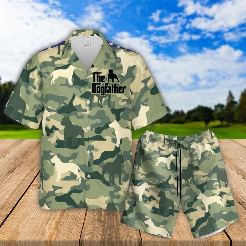 Pitbull Aloha Hawaiian Shirt - US Flag Hawaiian Shirt, Pitbull Dogfather Camo Hawaiian Shirt - Perfect Gift For Men & Women, Pitbull - Image 3