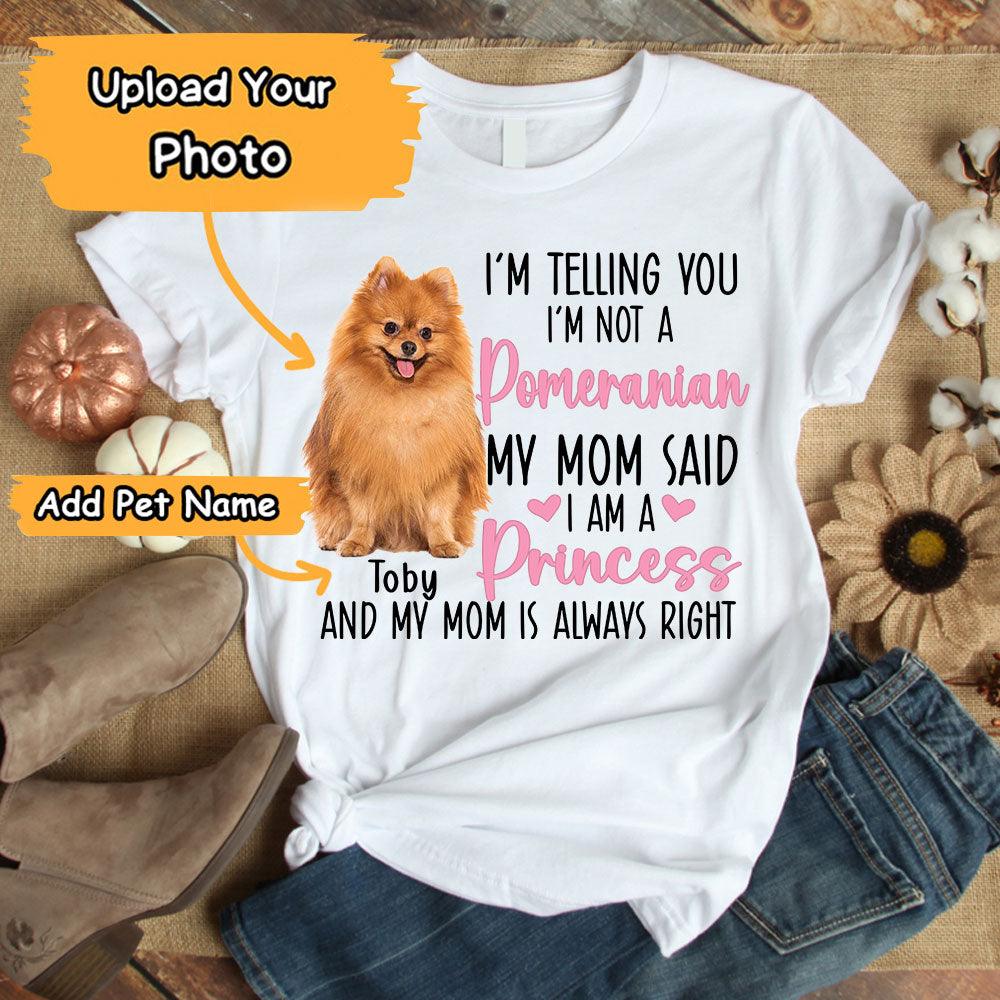 Pomeranian Unisex T Shirt Custom - Customize Name & Photo I'm Telling You I'm Not A Pomeranian Personalized Unisex T Shirt - Gift For Dog Lovers, Friend, Family - Image 2