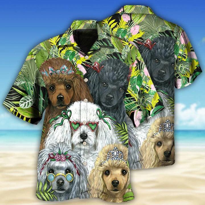 Poodle Aloha Hawaii Shirt - Dog Green Tropical Hawaiian Shirt For Summer - Perfect Gift For Dog Lovers, Friend, Family