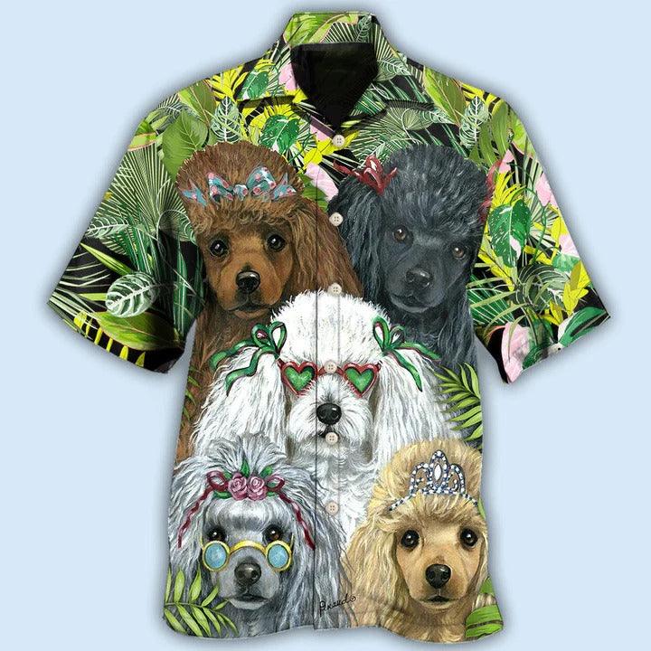 Poodle Aloha Hawaii Shirt - Dog Green Tropical Hawaiian Shirt For Summer - Perfect Gift For Dog Lovers, Friend, Family - Image 2