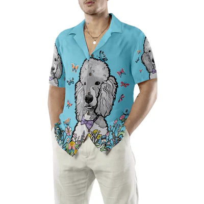 Poodle Hawaiian Shirt, Lady Poodle, Colorful Butterflies Aloha Shirt For Men - Perfect Gift For Poodle Lovers, Husband, Boyfriend, Friend, Family - Image 5