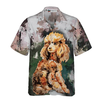 Poodle Hawaiian Shirt, Poodle Painting Aloha Shirt For Men - Perfect Gift For Poodle Lovers, Husband, Boyfriend, Friend, Family - Image 2